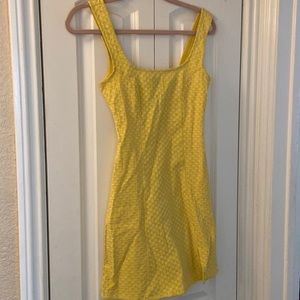 Urban Outfitters Yellow Dress with White Flowers